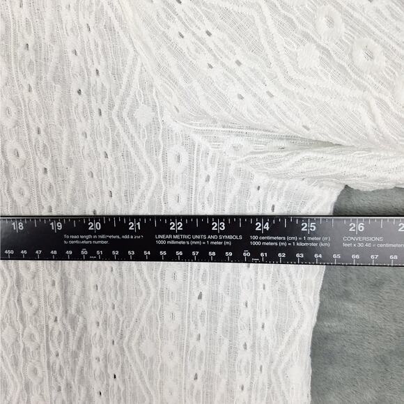 Womens Top 3XL‎ White Boho Eyelet Cottagecore Angel Peasant Hippie Crochet Lace - Picture 3 of 7